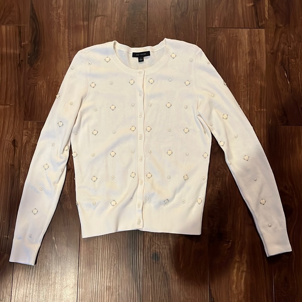Ann Taylor embellished cardigan